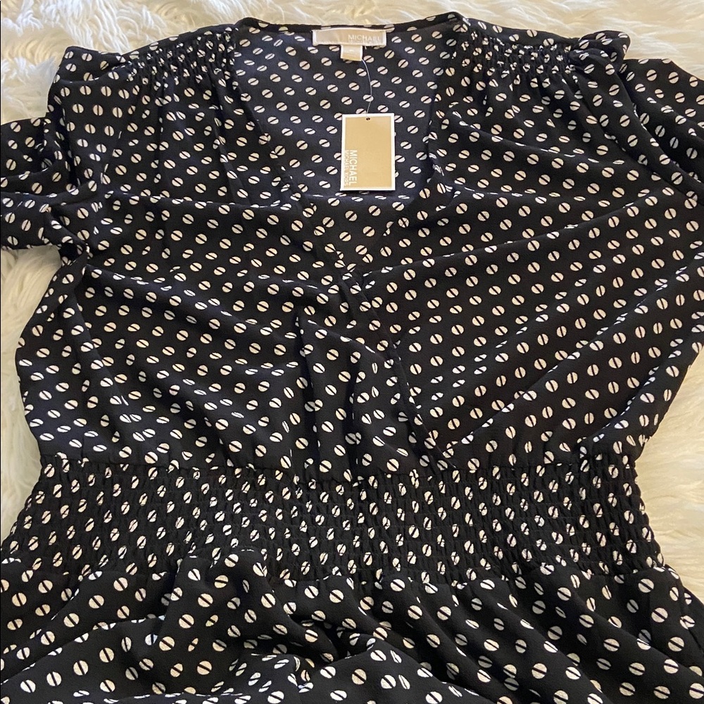 Michael Kors Black and White Patterned Long Sleeve Dress size XL brand new - Picture 10 of 10